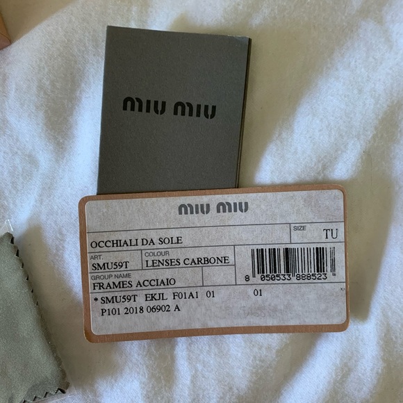miu miu société sunglasss smu59t - Picture 4 of 9